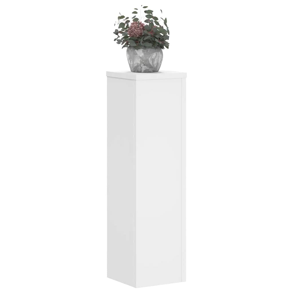 Stovai augalams, 2vnt., balti, 17x17x60cm, apdirbta mediena