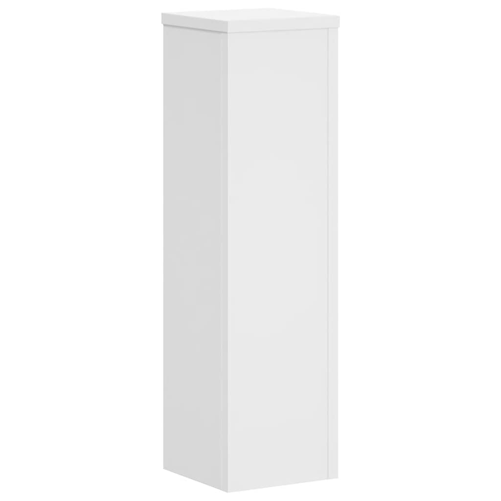 Stovai augalams, 2vnt., balti, 17x17x60cm, apdirbta mediena