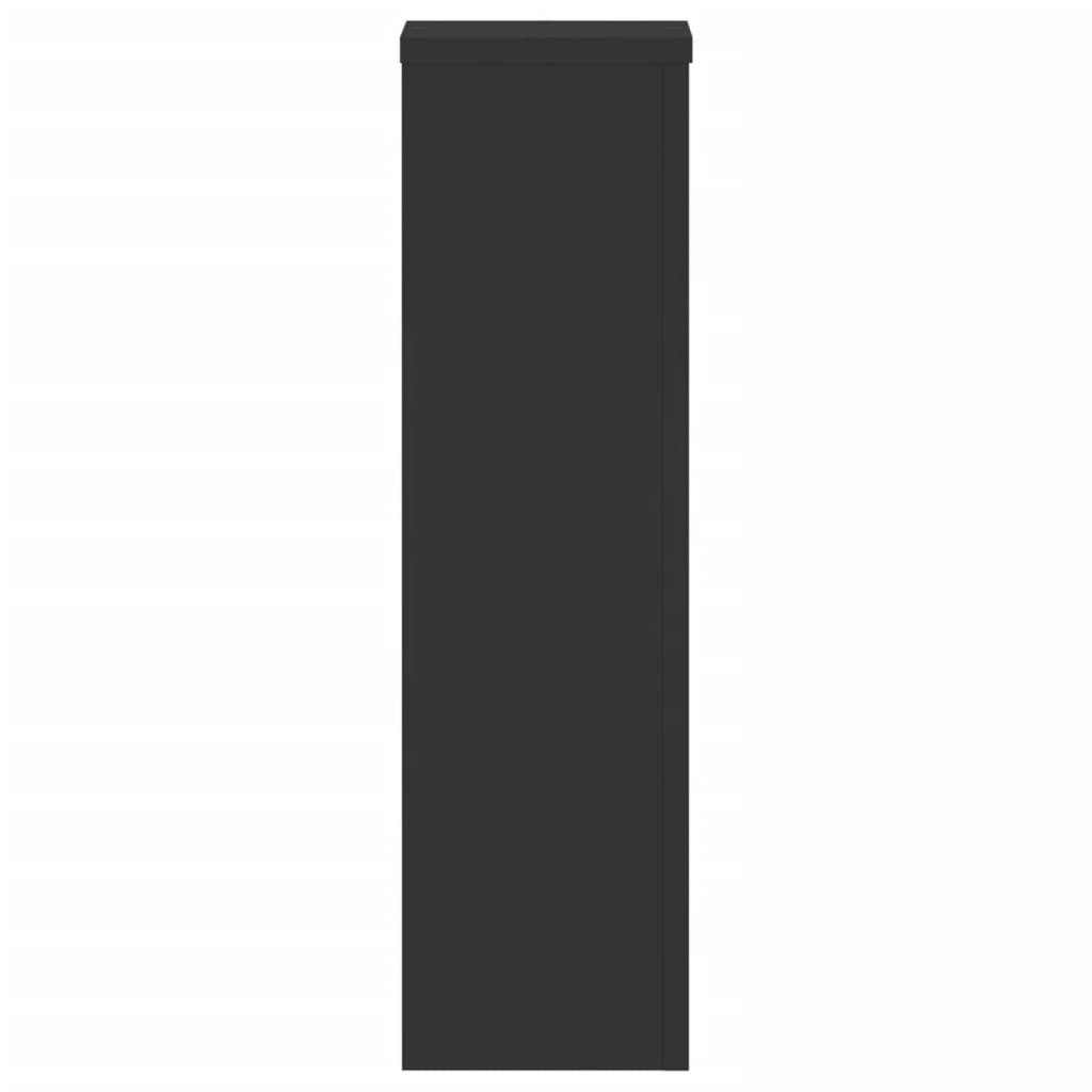 Stovai augalams, 2vnt., juodi, 17x17x60cm, apdirbta mediena