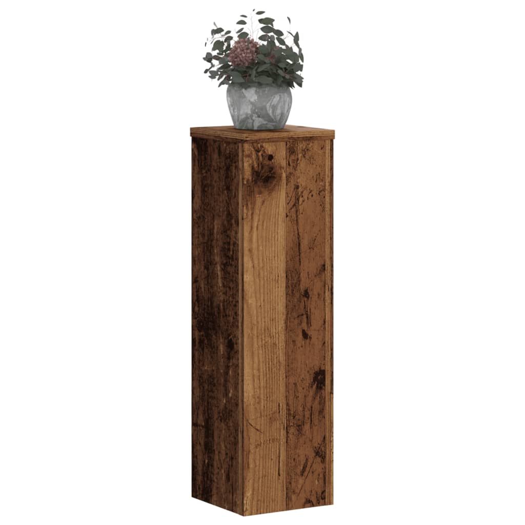 Stovai augalams, 2vnt., sendintos medienos, 17x17x60cm, mediena