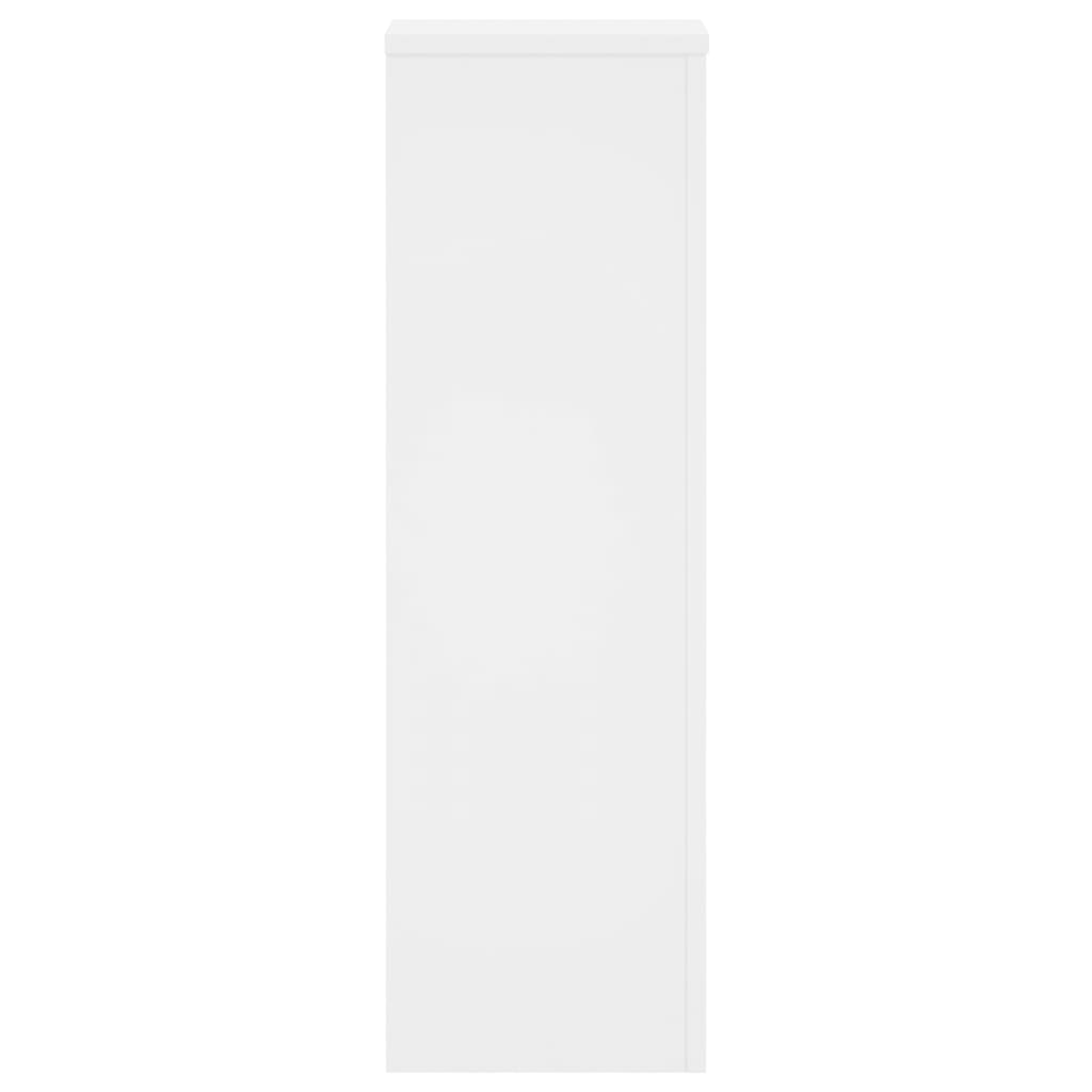 Stovai augalams, 2vnt., balti, 25x25x80cm, apdirbta mediena