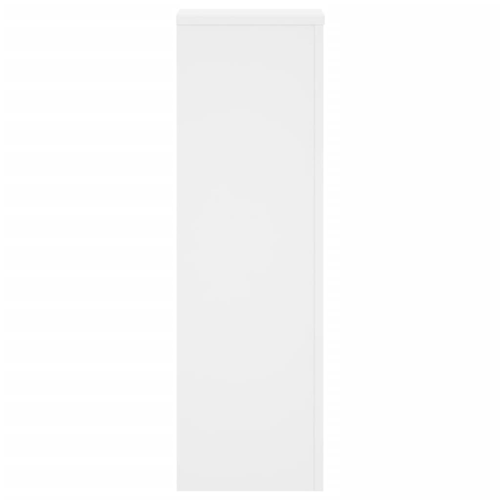 Stovai augalams, 2vnt., balti, 25x25x80cm, apdirbta mediena