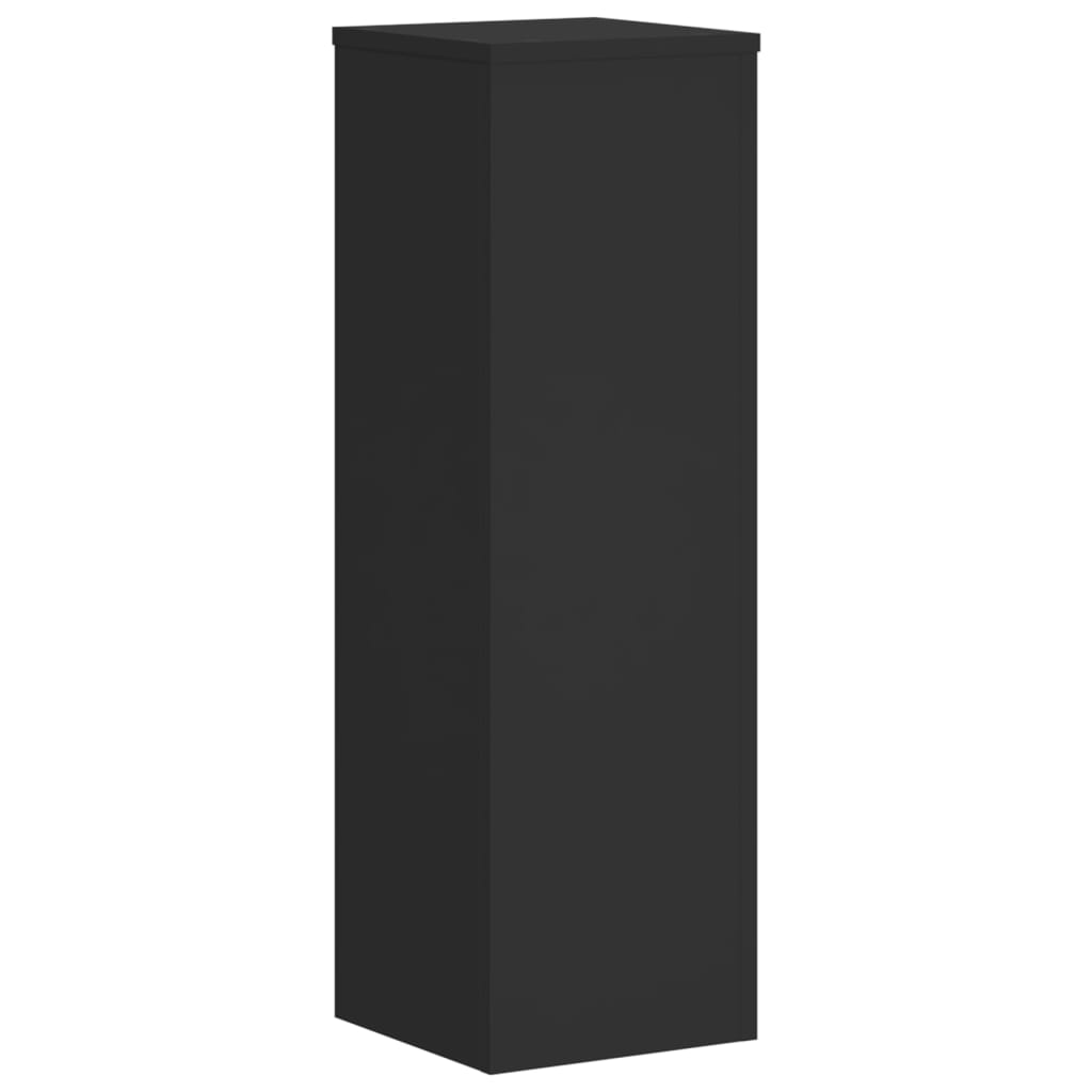 Stovai augalams, 2vnt., juodi, 25x25x80cm, apdirbta mediena