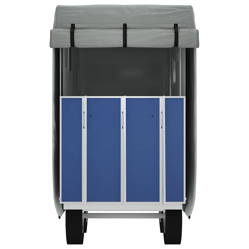 Arklio priekabos dangtis, pilka, 396x178x250cm, audinys