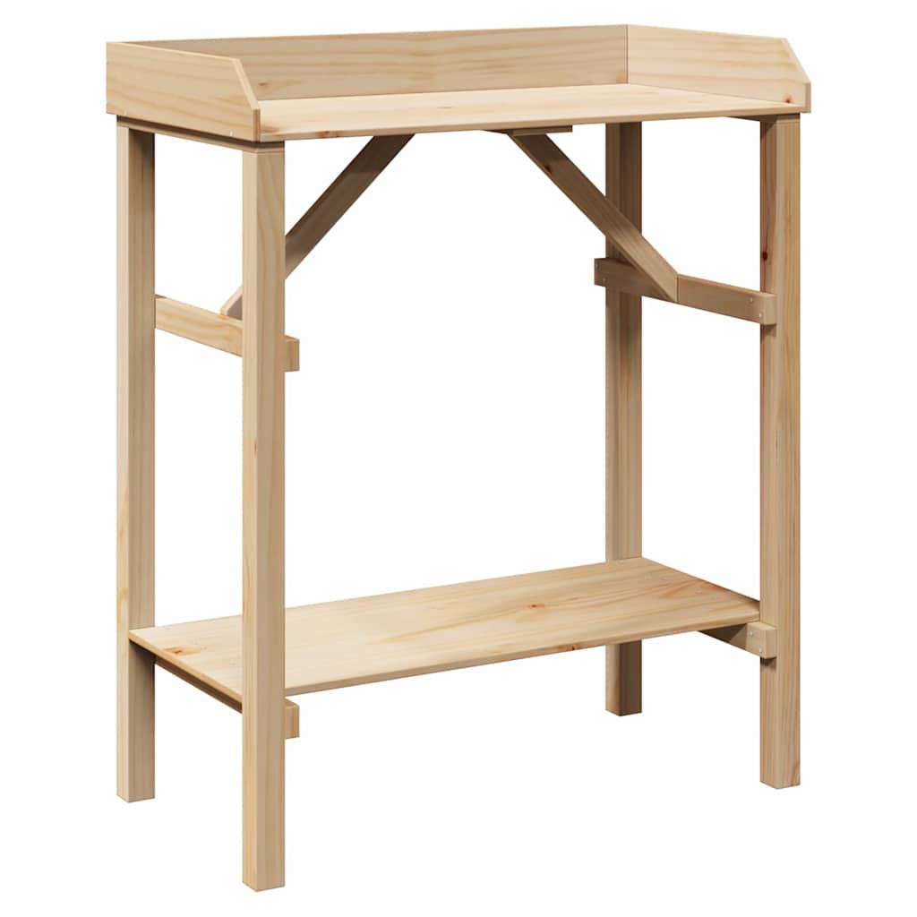 Sodo darbo stalas 75x40x90 cm Iš kietos pušies medienos