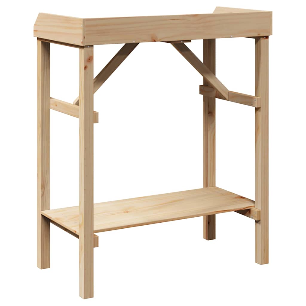 Sodo darbo stalas 75x40x90 cm Iš kietos pušies medienos