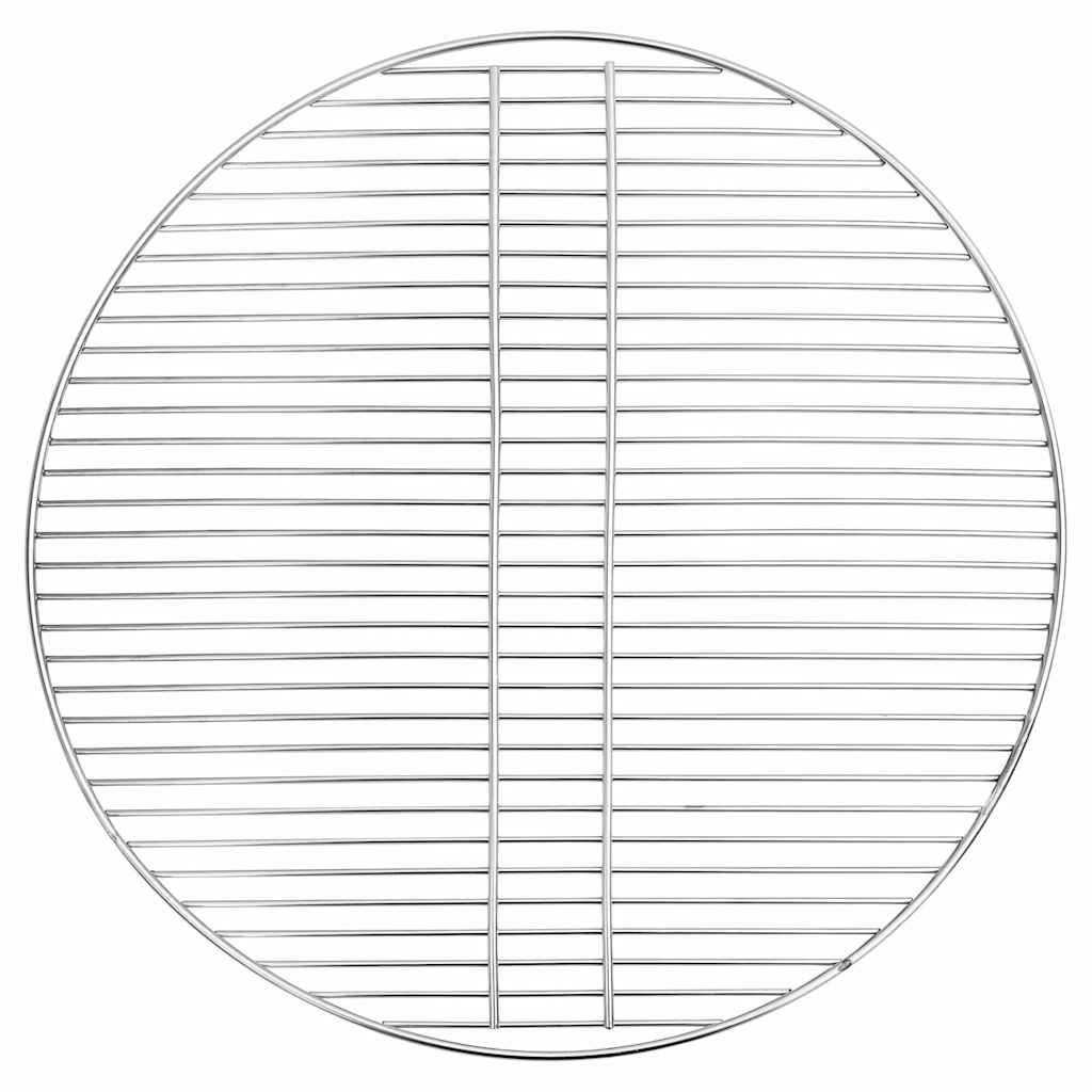 BBQ grilio grotelės Sidabrinė Ø60 cm Nerūdijančio plieno
