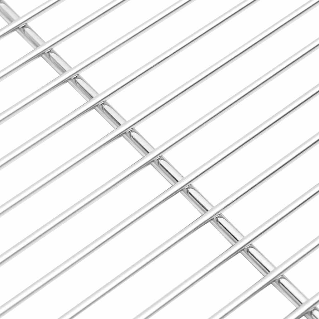 BBQ Grill Grate with Handles Stačiakampis 60x40 cm 304 Nerūdijantis plienas