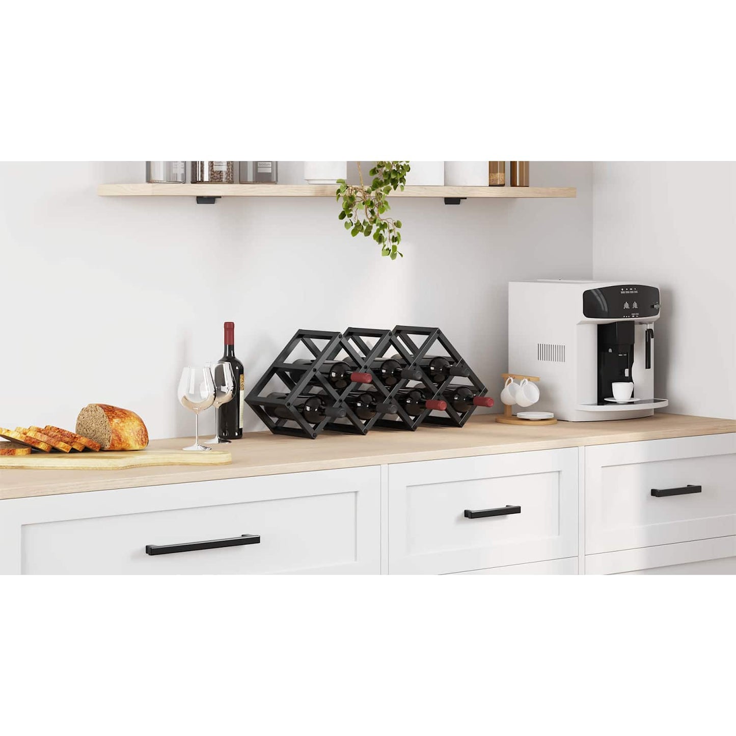Vyno stovas Juoda 63 x 16.5 x 25 cm