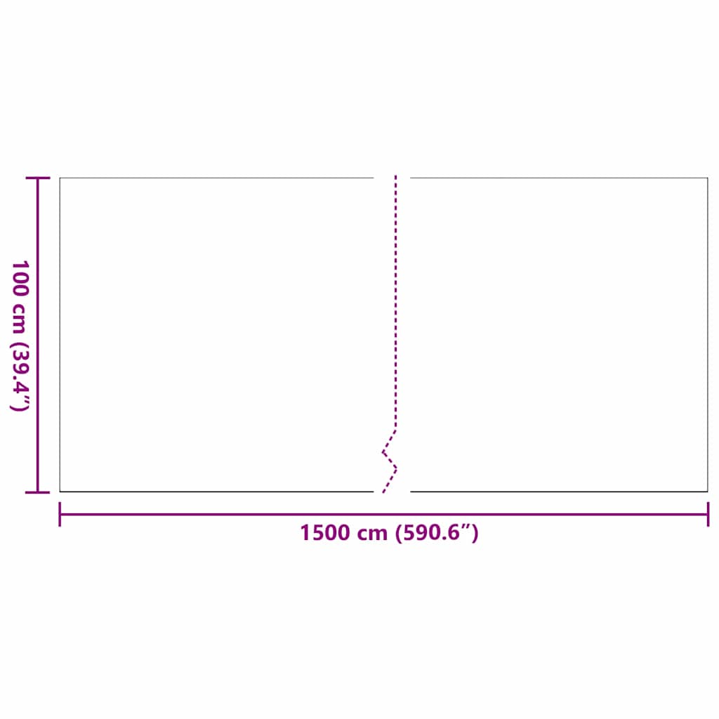 Dirbtinė žolė Juoda 1500 x 100 x 3 cm Polipropilenas