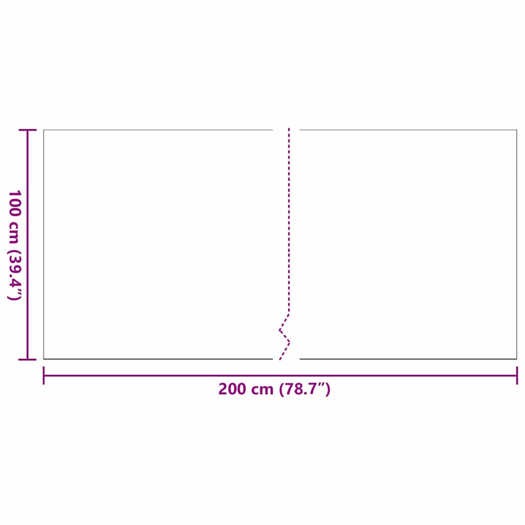 Dirbtinė žolė Juoda 200 x 100 x 4 cm Polipropilenas