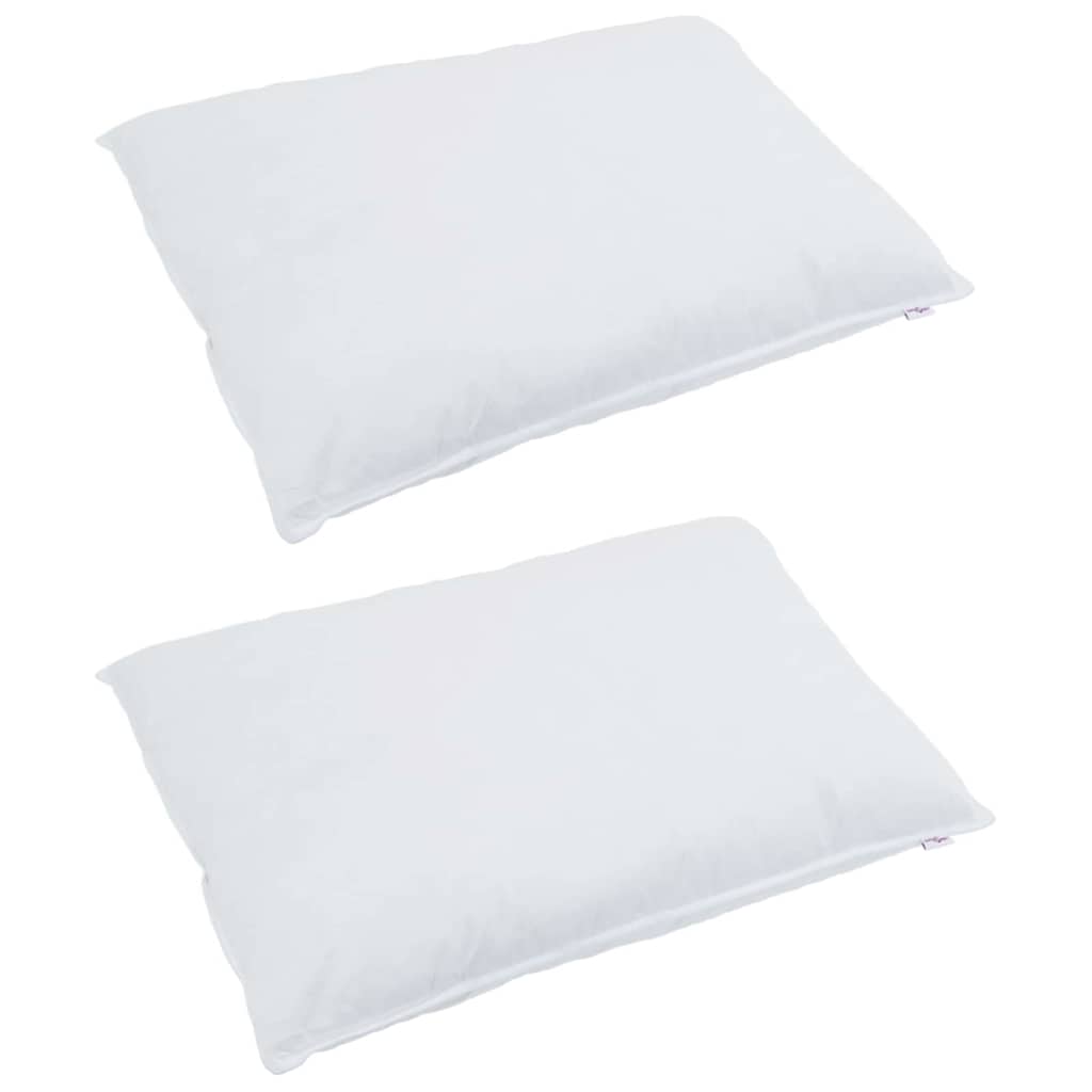 Pagalvė su pagalve 2 pcs Balta 60 x 80 cm Plunksna