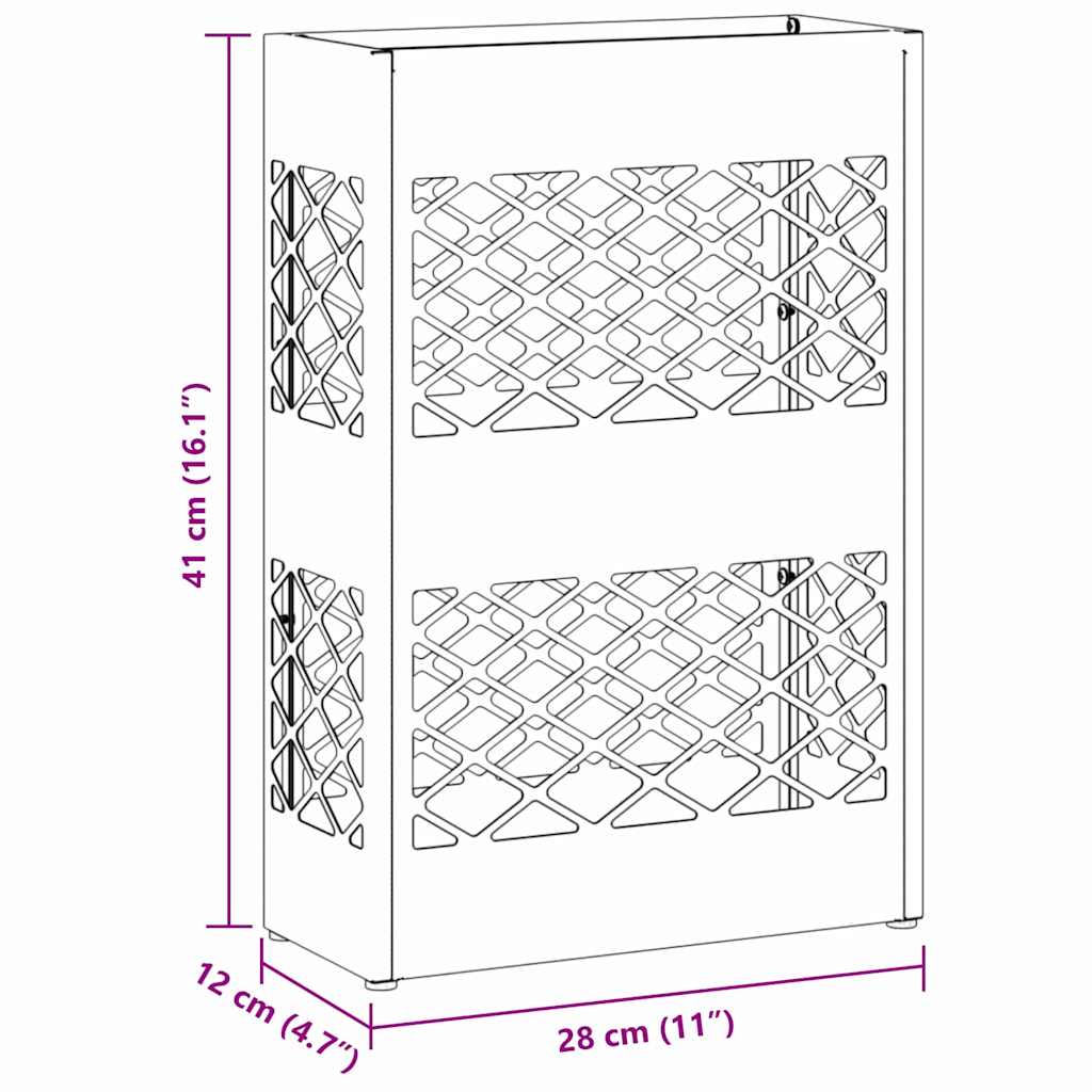 Sandėliavimo kabliukas ir laikiklis Juoda 28 x 12 x 41 cm