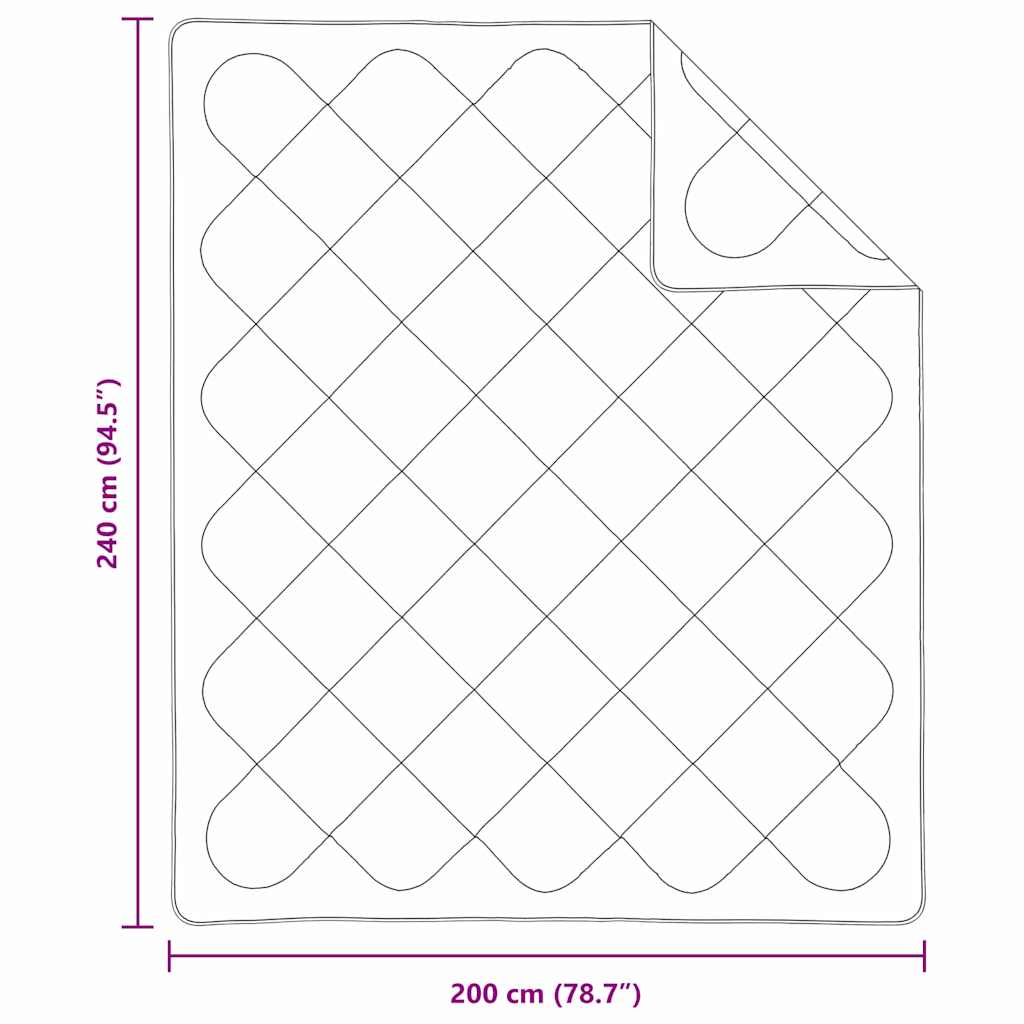 Antklodės ir užvalkalai Balta 240 x 200 cm Mikropluoštas