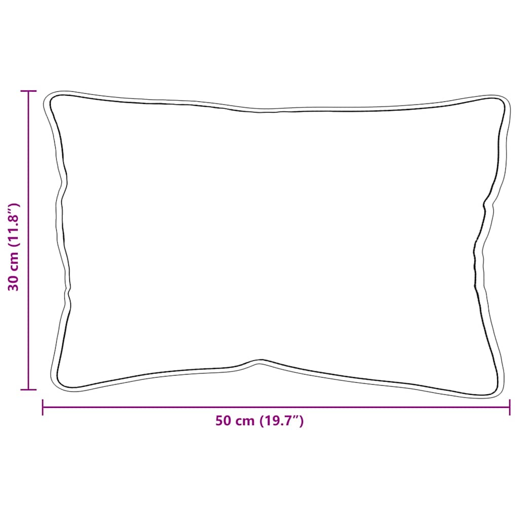 Pagalvės 2 pcs Balta 30 x 50 cm