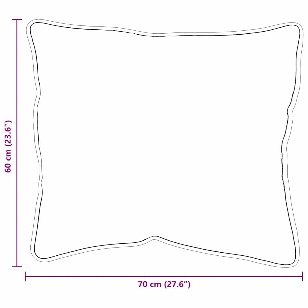 Pagalvės 2 pcs Balta 60 x 70 cm
