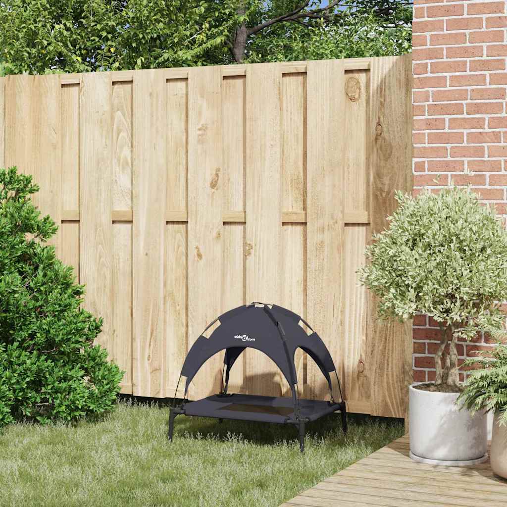 pakelta šunų lova su nuimamu stogu Juoda S Plienas