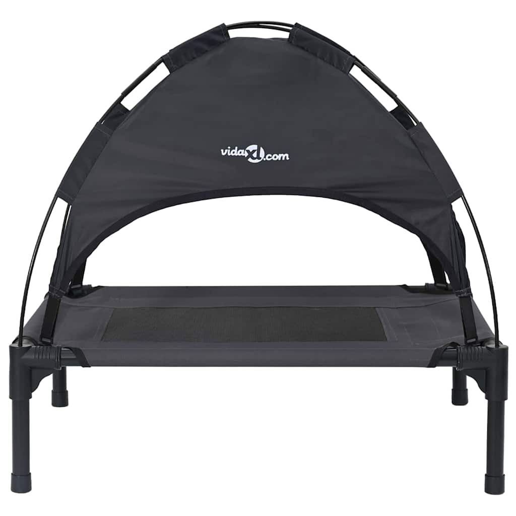 pakelta šunų lova su nuimamu stogu Juoda S Plienas