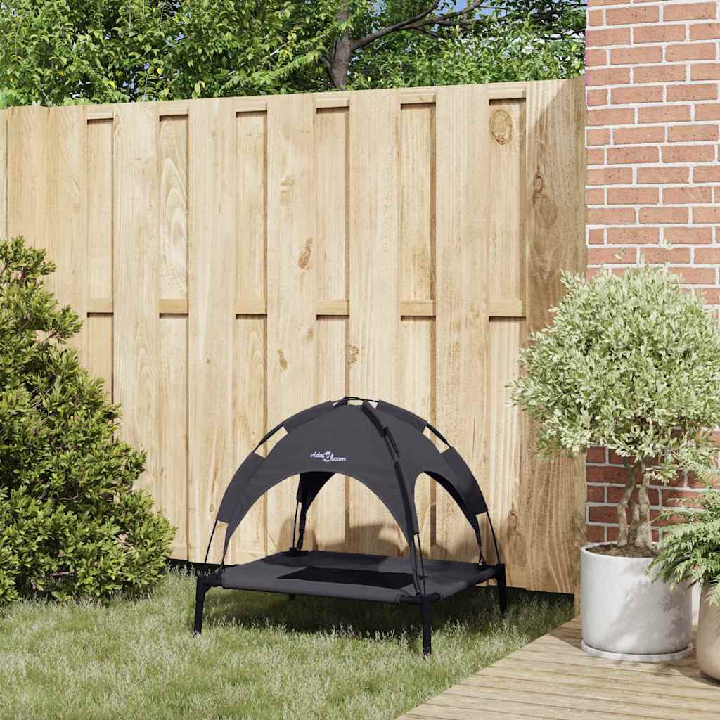 pakelta šuns lova Juoda Poliesteris, metalinis rėmas