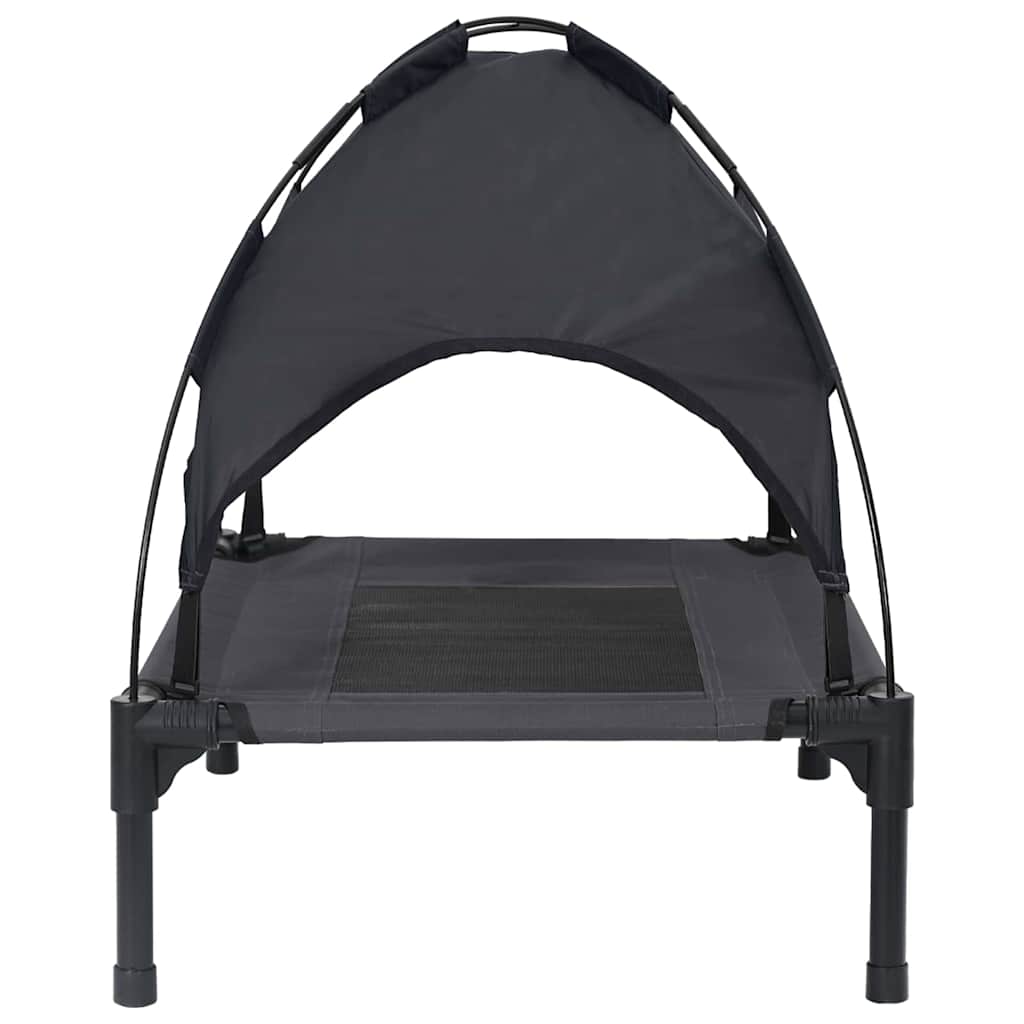 pakelta šuns lova Juoda Poliesteris, metalinis rėmas