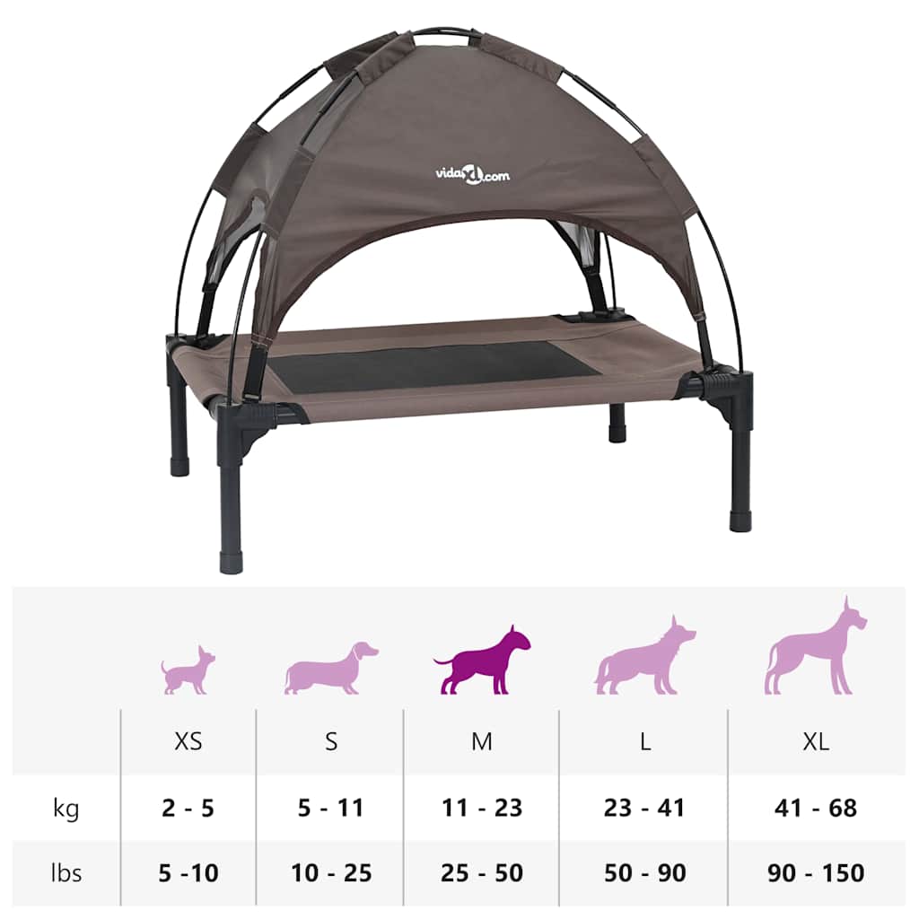 pakelta šuns lova Ruda Metalas 76 x 62 x 70.5 cm Sulankstoma