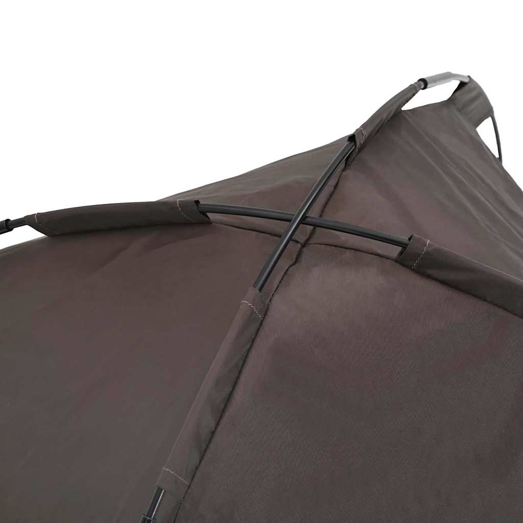 pakelta šunų lova su nuimamu baldakimu ruda L plieninė