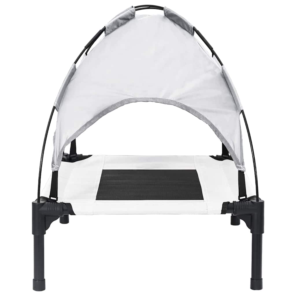 Pakelta Šunų Lovos su Nuimamu Stogu Sidabrinė Pilka Plienas