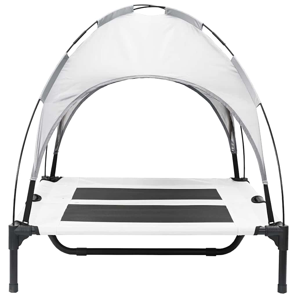 pakelta šuns lova su nuimamu stogu Sidabrinė pilka L plienas