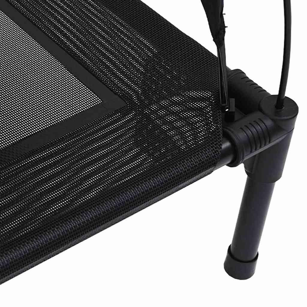 pakelta šunų lova su nuimamu stogu Juoda M Plienas