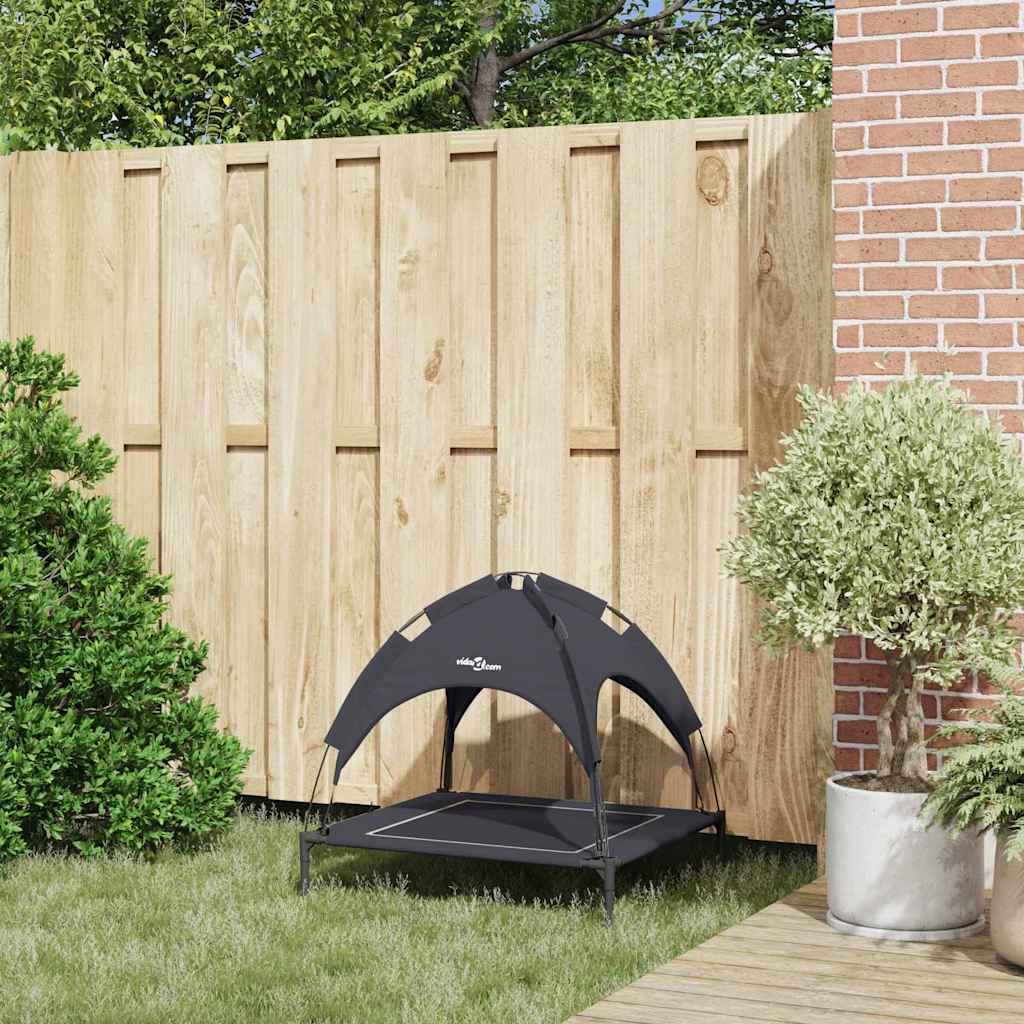 pakelta šunų lova su nuimamu stogu Juoda M Plienas