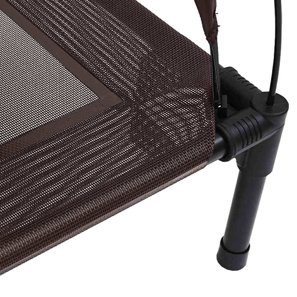 pakelta šunų lova su nuimamu stogu ruda XL plieninė