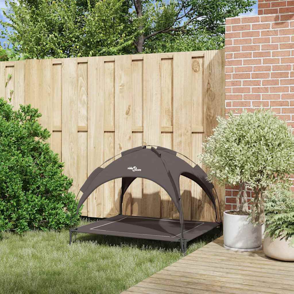 pakelta šunų lova su nuimamu stogu ruda XL plieninė