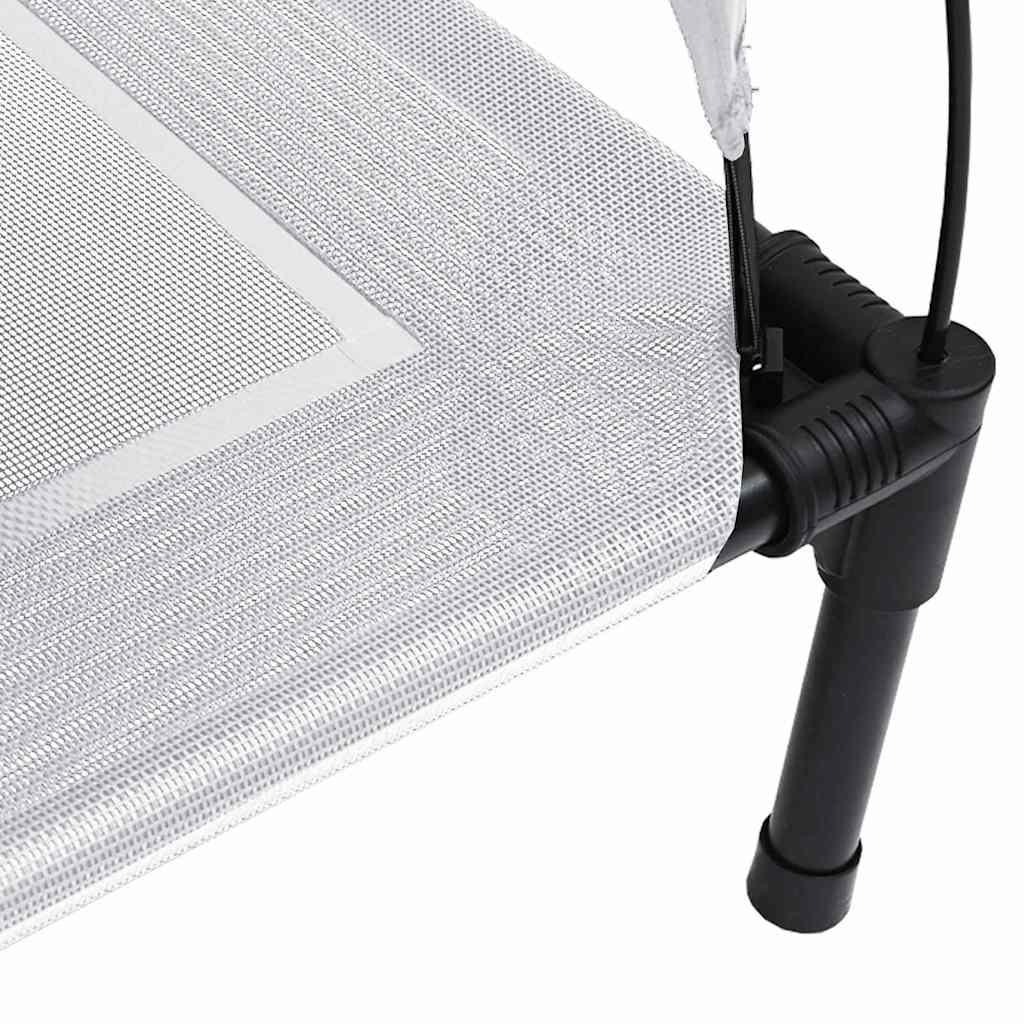 pakelta šunų lova su nuimamu stogu sidabrinė pilka L plienas