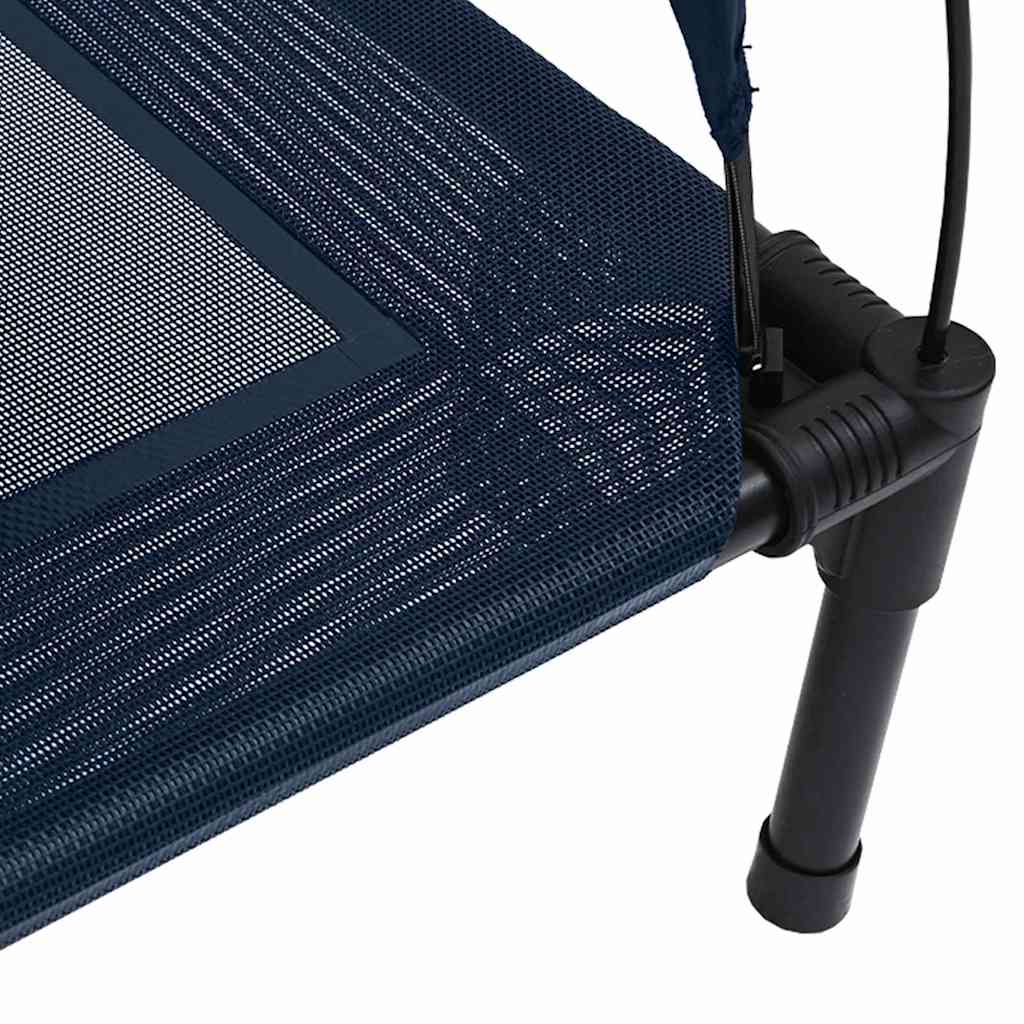 pakelta šunų lova su nuimamu stogu tamsiai mėlyna plieninė