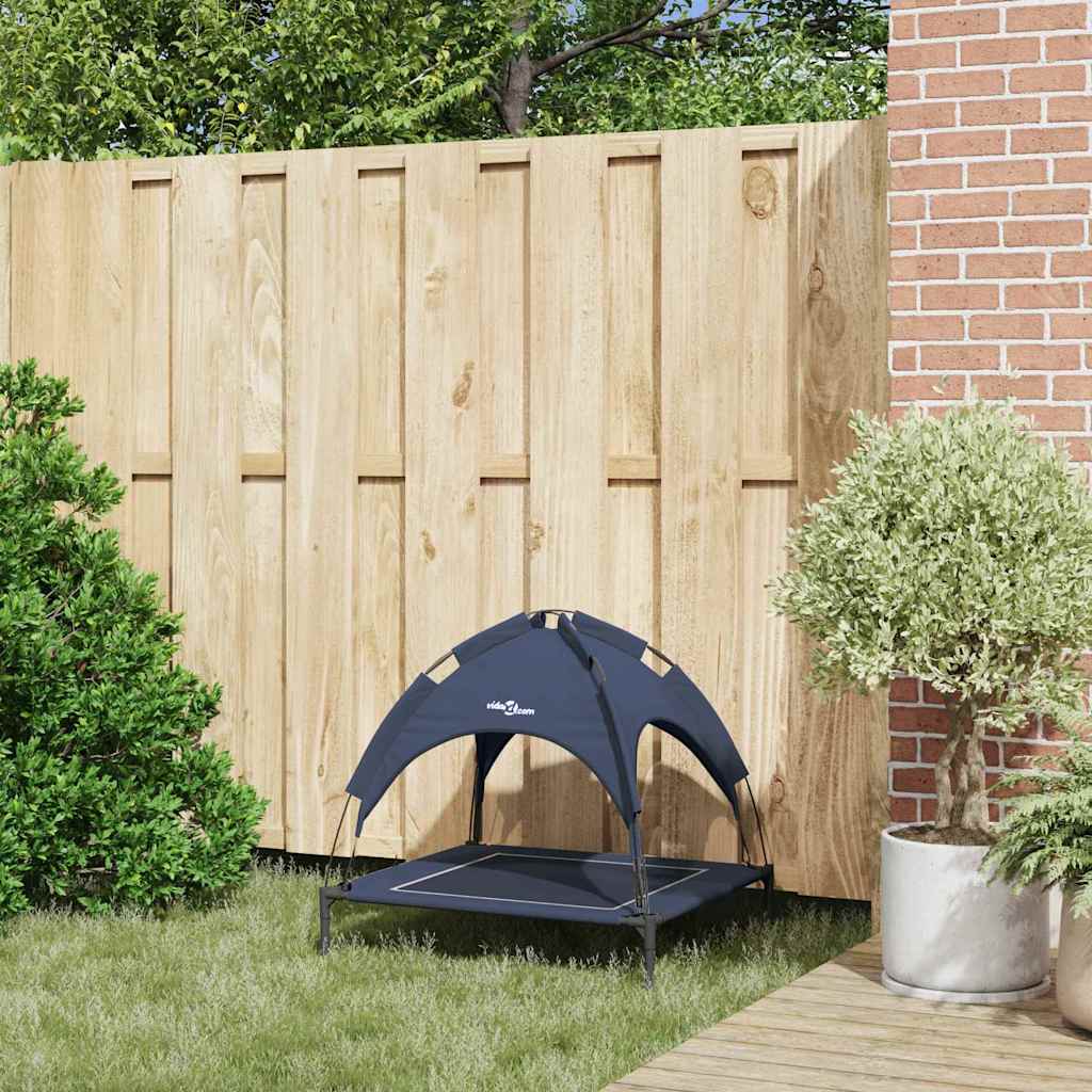 pakelta šunų lova Tamsiai mėlyna Audinys, Metalas 71 x 64 x 71 cm