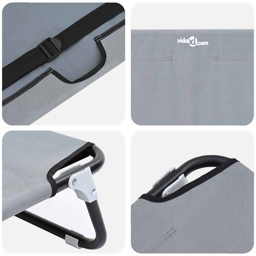 Sulankstoma Šviesiai Pilka Šunų Lova M Oksfordo Audinio ir Plieno