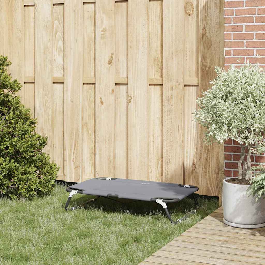 Sulankstoma Šviesiai Pilka Šunų Lova M Oksfordo Audinio ir Plieno