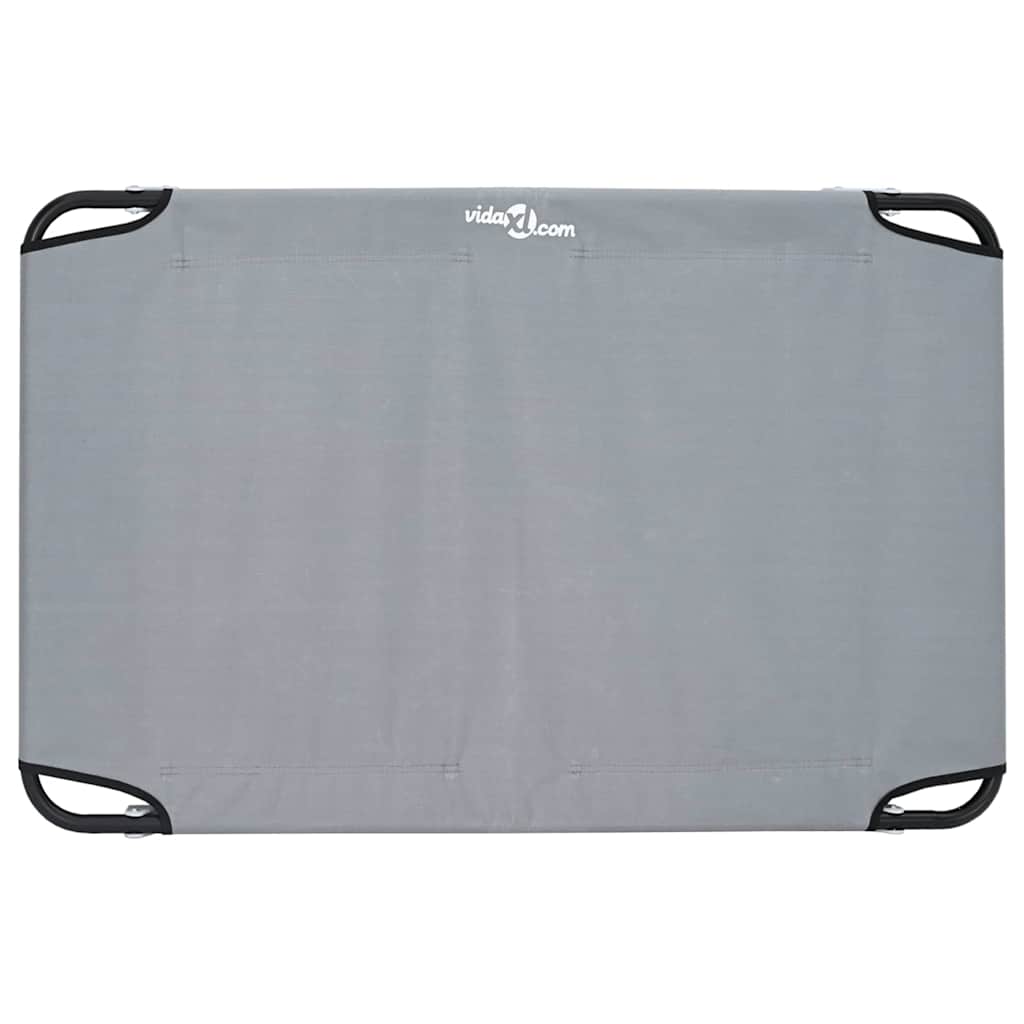 Sulankstoma šunų lova Šviesiai pilka Metalinis rėmas, audinio lova