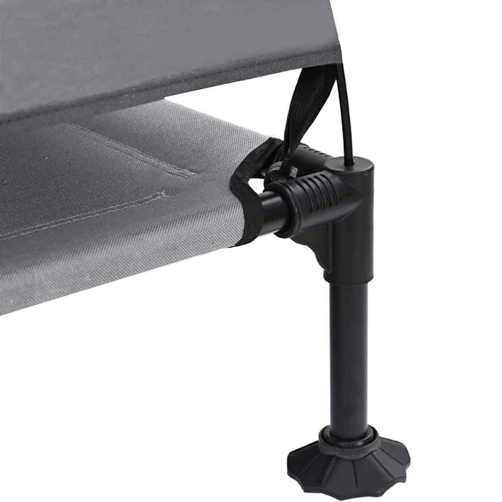 Pakelta šunų lova su nuimamu stogu Šviesiai pilka XL Plienas