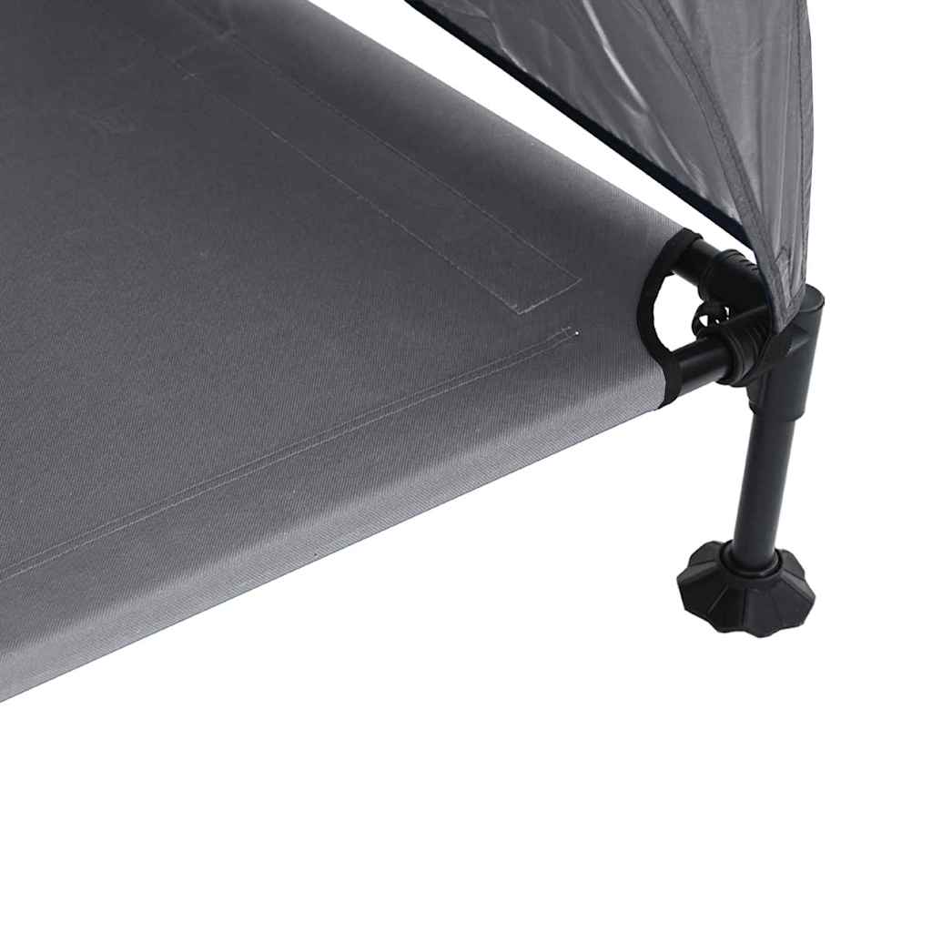 Pakelta šunų lova su nuimamu stogu Šviesiai pilka XL Plienas