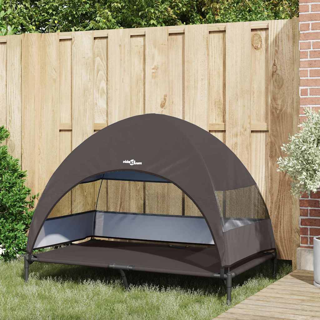 Pakelta šuns lova su nuimamu stogu Ruda XL Plieno