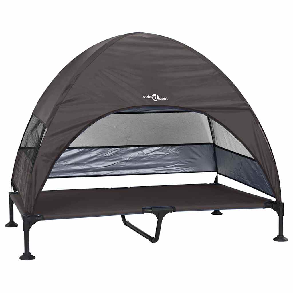 Pakelta šuns lova su nuimamu stogu Ruda XL Plieno