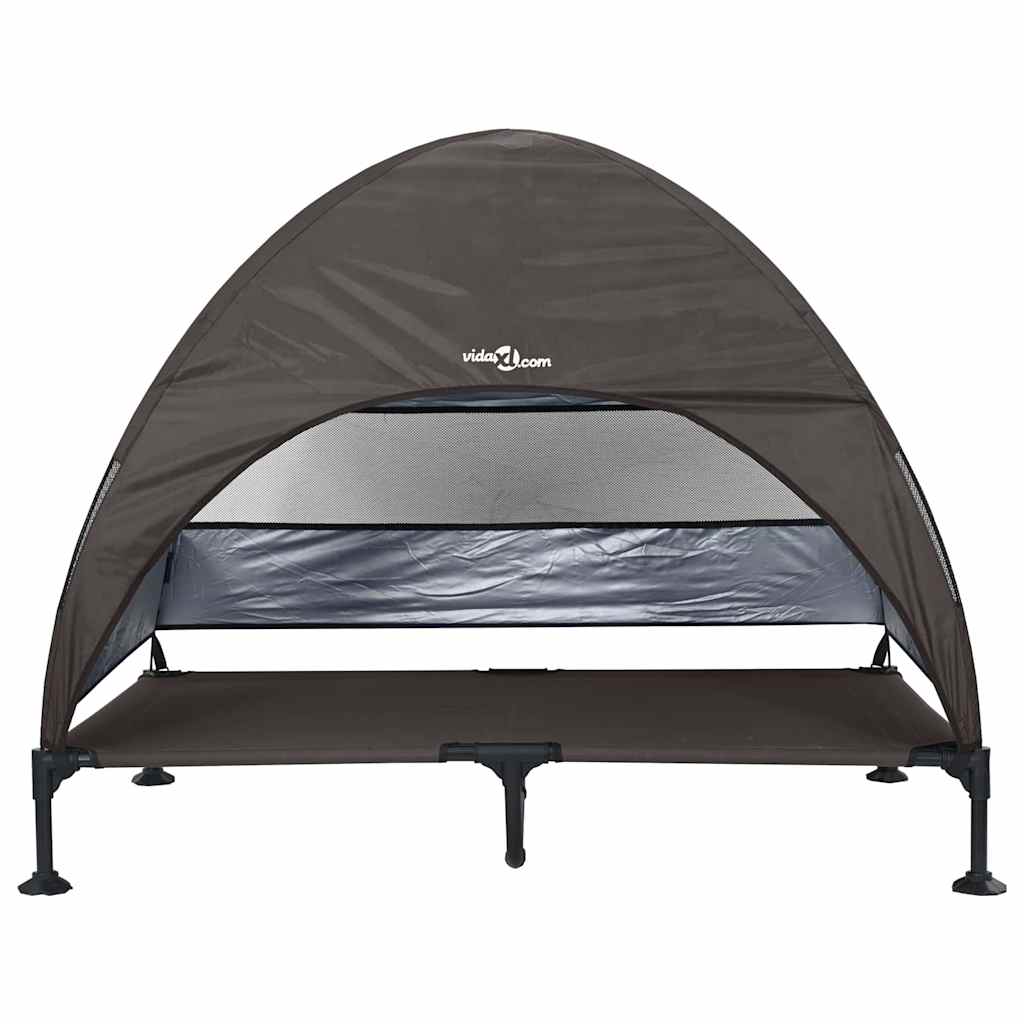 Pakelta šuns lova su nuimamu stogu Ruda XL Plieno