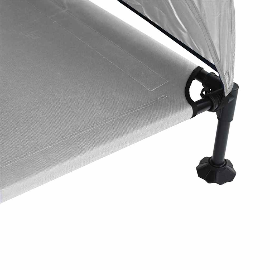 pakelta šuns lova su nuimamu stogeliu sidabrinėje pilkoje XL plieninė