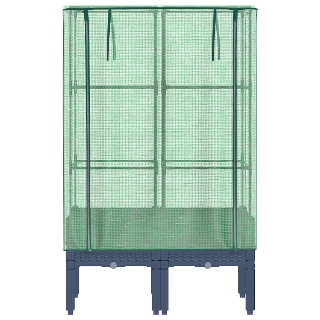 Pakelta lysvė su šiltnamio dangčiu, 80x40x140cm