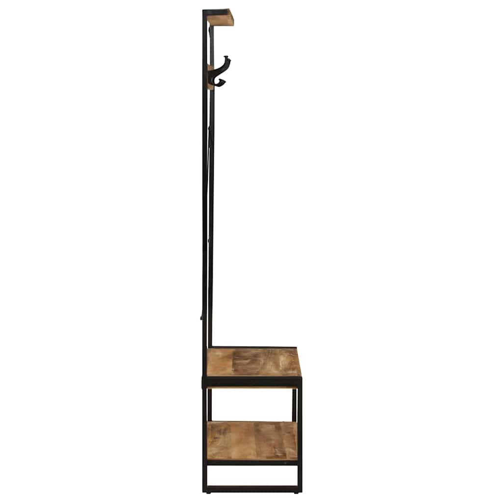 rūbų kabykla 80x40x190 cm masyvo neapdoroto medžio mango