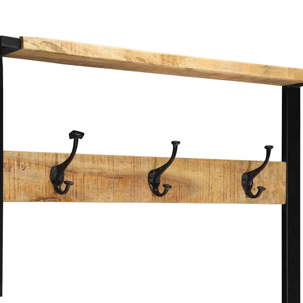 rūbų kabykla 80x40x190 cm masyvo neapdoroto medžio mango