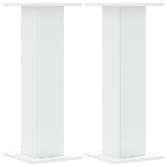 Stovai augalams, 2vnt., balti, 30x30x80cm, apdirbta mediena