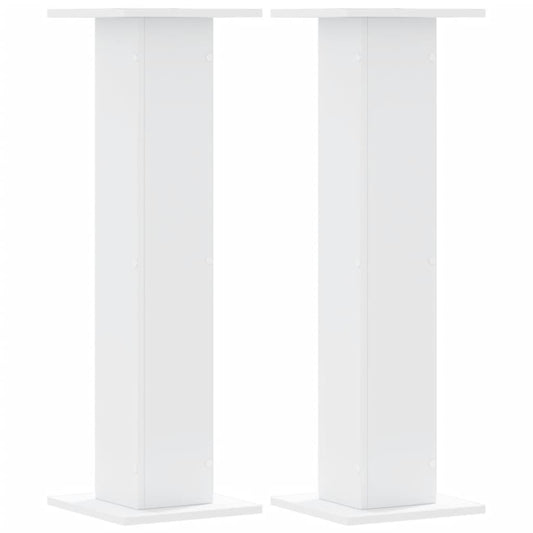 Stovai augalams, 2vnt., balti, 30x30x95cm, apdirbta mediena