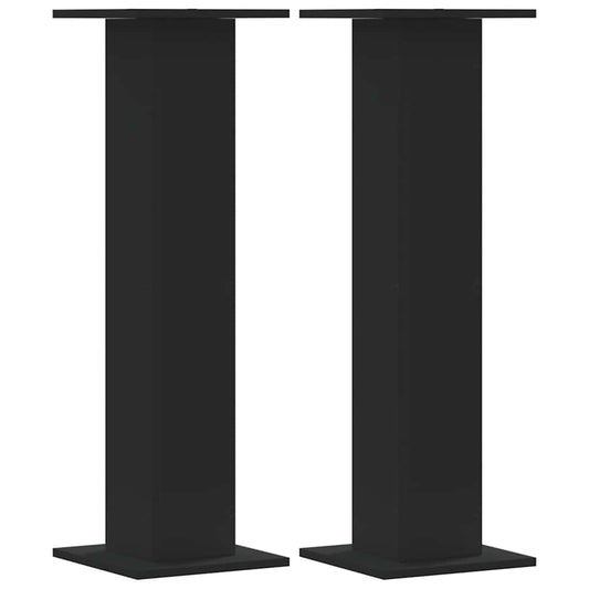 Stovai augalams, 2vnt., juodi, 30x30x95cm, apdirbta mediena